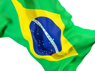 Waving flag of brazil