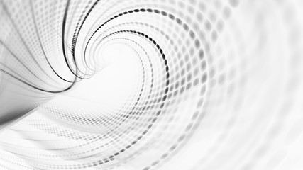Poster - abstract high key background. fractal graphics. three-dimensional composition of glowing lines and m
