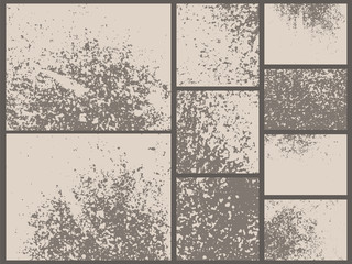 Sticker - Grunge textures set rust metal vector backgrounds