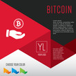 © madrolly - Bitcoin business icon on red template design