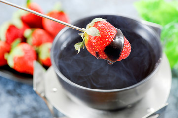 Canvas Print - Chocolate fondue