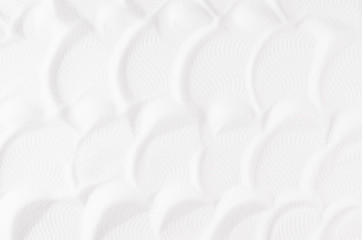 Poster - White abstract grainy soft background with rippled wavy pattern.