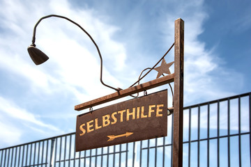 Wall Mural - Schild 280 - Selbsthilfe