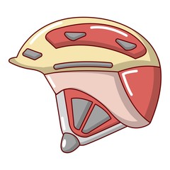 Sticker - Bike helmet icon, cartoon style