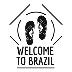 brazil logo, simple black style