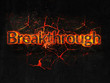 © zobaair - Breakthrough Fire text flame burning hot lava explosion background.