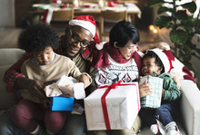 A Black Family Enjoying Christmas Holiday