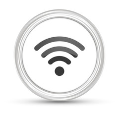 Sticker - Weißer Button - WLAN Verbindung