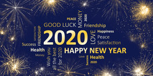 Happy New Year 2020 Greeting Card