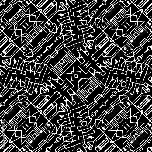 black-and-white-tribal-geometric-pattern