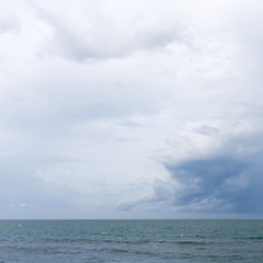 blue sea with sky