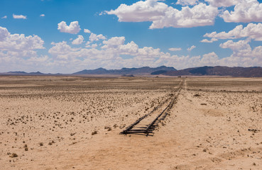 Wall Mural - Abandoned railway tracks in the desert, Namibia