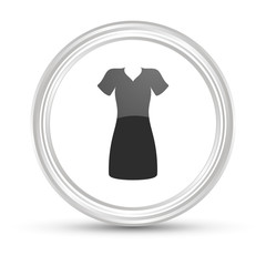 Poster - Weißer Button - Kleid - Mode