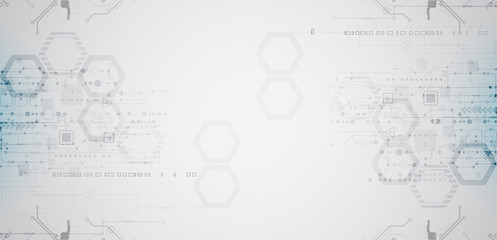 Abstract technology circuit board. Communication concept