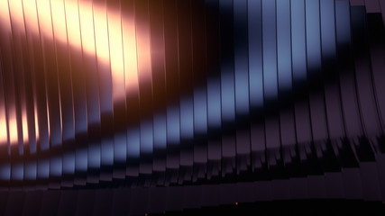 Aufkleber - Wave band abstract background surface 3d rendering