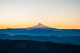 Fototapeta Na ścianę - Centered Mt Hood at Dawn with Alpenglow