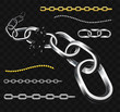 Chains - modern vector realistic isolated clip art