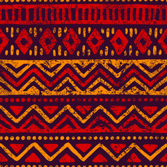 seamless geometric pattern. ethnic and tribal motifs. grunge texture. print for your textiles.