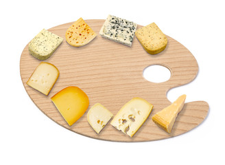 Sticker - Mix cheese on wooden