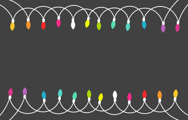 Canvas Print - garlands of colorful lights