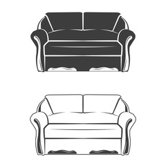 two comfortable sofa