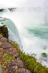 Wall Mural - niagara view from the edge of niagara falls at american side
