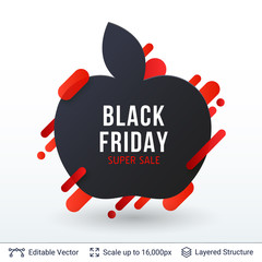 Wall Mural - Black Friday Super Sale badge.