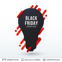 Wall Mural - Black Friday Super Sale badge.