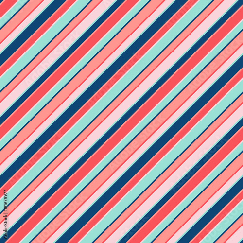Cotton fabric Colorful diagonal stripes seamless pattern for kids. Vector lines texture, trendy colors. Baby pattern. Girls pattern.