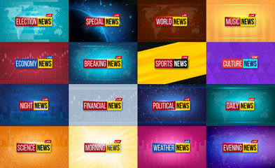 creative vector illustration of breaking news background. world, sports, weather, financial, politic