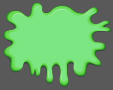 Vector Blobs Of Mucus, Green Paint