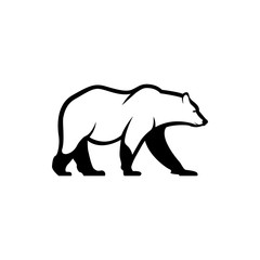 Wall Mural - vector bear silhouette