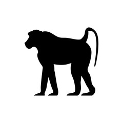 Wall Mural - vector baboon silhouette