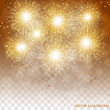 © innabelavi - Brightly Colorful Fireworks. Transparent illustration of Fireworks. Holiday fireworks background.