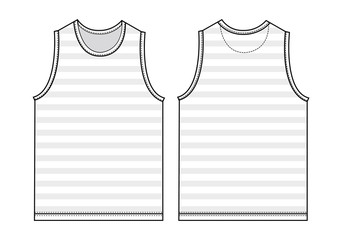 Tank top, sleeveless shirt  illustration / border