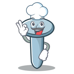 Wall Mural - Chef nail character cartoon style