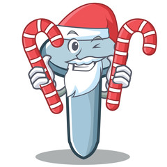 Poster - Santa with candy nail character cartoon style