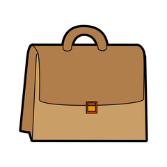 Poster - cute brown suitcase cartoon vector graphic design