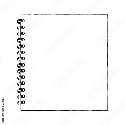sketch draw open notebook cartoon vector graphic design Stock Vector