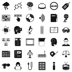 Poster - Folder icons set, simple style