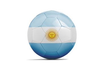 Soccer ball with team flag, Russia 2018. Argentina