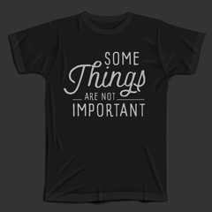 Poster - Hand drawn lettering slogan on t-shirt background