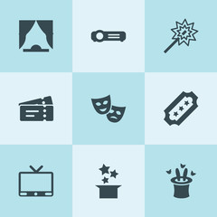 Sticker - Set of 9 show filled icons