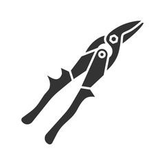 Poster - Tin snips glyph icon