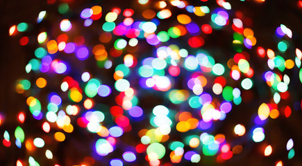 Aufkleber - Color light blurred bokeh background, unfocused.