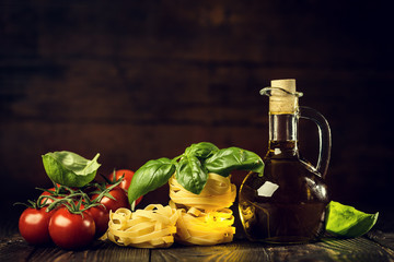 Composition of healthy ingredients fo cooking meal