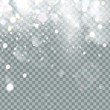Falling Christmas Shining beautiful snow isolated on transparent background. Snowflakes, snowfall. snowflake vector. illustration.