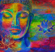 head of Buddha watercolor