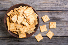 Homemade Crackers In Bowl