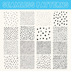 Collection of Hand Drawn vector textures